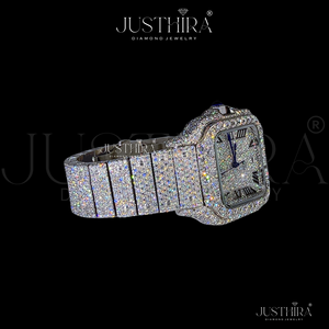 Montre de marque entièrement sertie de moissanite VVS de qualité supérieure, style hip-hop, unisexe, au meilleur prix. - Product Image 4