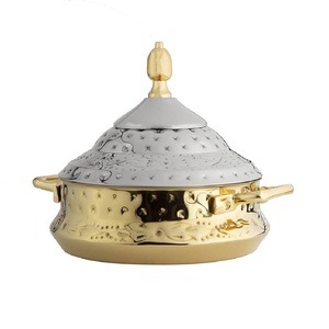 Cacerola de Metal con Acabado de Cobre Puro de Diseño Moderno con Tapa para Servir Hot Pot, Cocinar y Almacenar Alimentos - Product Image 6