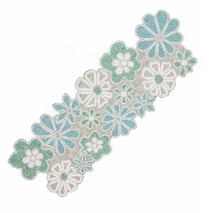 Vente chaude Motif Floral Verre Perlé Chemin De Table Décoratif Glitz Runner Parfait pour Table À Manger Ferme Fête De Mariage - Product Image 1
