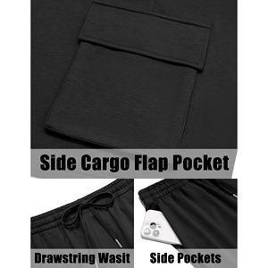 Conjuntos cortos de verano para hombre, 100% algodón, impresión digital, camisetas con cuello redondo y pantalones cortos, hechos con alta calidad. - Product Image 5