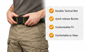 Cinturón de lona para hombre, resistente, ajustable, para trabajo al aire libre, con hebilla de plástico - Product Image 6