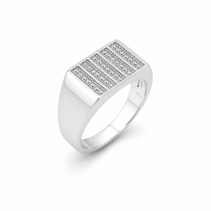925 Sterling <b>Silver</b> Engraved Geometric Band <b>Ring</b> for <b>Men</b> Wedding Daily Wear Gift High Polish Finish - Product Image 3