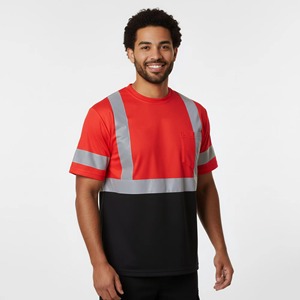 Custom Hi Vis Hoodie Reflective <b>Fleece</b> Workwear High Visibility Safety Clothing Long Sleeve <b>Work</b> T Shirt for Men With Hoodie - Product Image 3