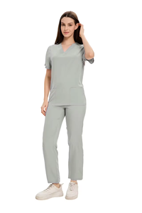 Uniforme Médico Transpirable, Nuevo y Económico, de Manga Corta para Hombre y Mujer, Ropa Delgada para Lavar a Mano, Ropa de Trabajo Elástica para Enfermería - Product Image 2