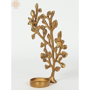 Designer Tree Shaped <b>Brass</b> Candle Holder Handmade Metal Item Made in India-for <b>Lanterns</b> & Candle Jars - Product Image 4