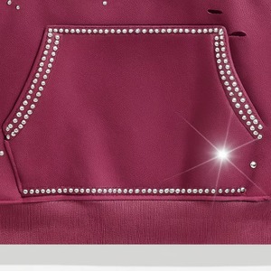 ผู้ผลิตโลโก้ตามสั่ง เสื้อฮู้ดดี้ฟลีซโอเวอร์ไซส์สำหรับผู้ชาย ผ้าหนานุ่ม สีแอปริคอตแบบสเปรย์  เสื้อพูลโอเวอร์สไตล์วินเทจ เสื้อฮู้ดดี้สตรีทแวร์สำหรับฤดูหนาว - Product Image 6