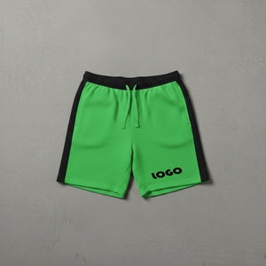 Shorts de jogging en coton vierge personnalisés pour hommes, vente en gros, grandes tailles avec empiècements élégants - Product Image 5
