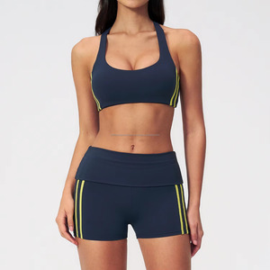 High Waist Solid Color Yoga <b>Leggings</b> With Side Stripe Flared Leg Design Breathable Activewear Women's Sportswear - Product Image 5