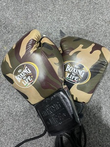 Premium Camo No Boxing No Life Real Cowhide Leather Boxing <b>Gloves</b> Lace-Up Professional Training Sparring Gear for Adults - Product Image 6