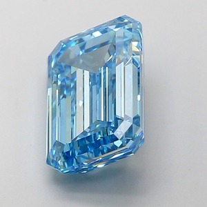 Diamant de laboratoire de 5,04 carats, taille émeraude, bleu vif fantaisie, clarté VS1, polissage excellent, pierre précieuse CVD de qualité supérieure, bijou de luxe - Product Image 3