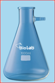 Frasco de Filtración de Vidrio Borosilicato de 1000 mL, Frasco Cónico de Laboratorio de Boca Estrecha con Tubuladura Lateral - Product Image 6