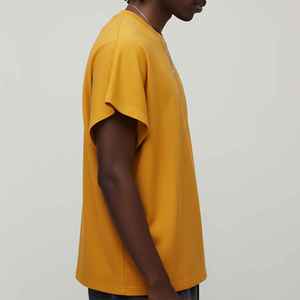 Camiseta de cuello redondo para hombre, estilo nuevo, 100% algodón peinado, 210 g/m², de secado rápido, antiarrugas, con logotipo personalizado, color sólido. - Product Image 5