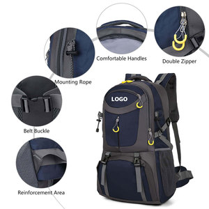 Sac à dos de randonnée en nylon résistant à l'eau, léger, bretelles rembourrées, grande capacité 24-55L pour la randonnée et le camping - Product Image 2