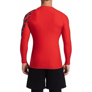 Men <b>Compression</b> <b>Shirt</b> Long Sleeve Rash Guard Graphic Print UV Protection Quick Dry OEM Supplier - Product Image 4