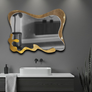 Este espejo de pared contemporáneo con marco S S PVD es una pieza exquisita diseñada para realzar interiores de lujo. - Product Image 3
