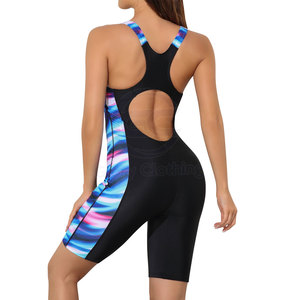 Custom Women's One-Piece Swimsuit OEM Service Polyester/Nylon Anti-Bacterial Quick Dry V-neck Beachwear Hot Sale Halex - Product Image 6