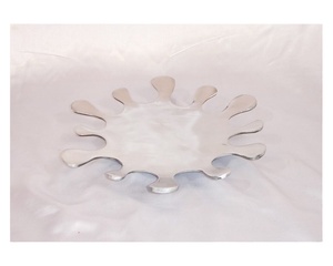 Plato de fruta de nuevo aspecto niquelado de aluminio de primera calidad, frutero moderno, bandeja y plato de fruta para uso en el hogar y la cocina - Product Image 1