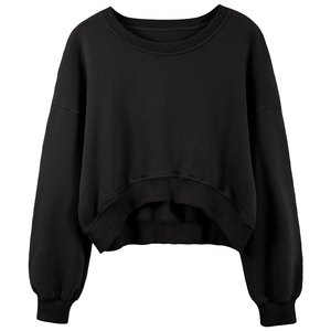 Sweat-shirt court personnalisé pour femme, vêtement décontracté, nouveau modèle, pull-over court oversize pour femme - Product Image 1