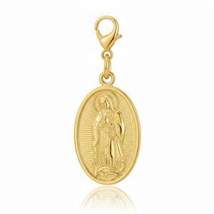 Regalos de joyería de recuerdo de la iglesia católica, colgante personalizado religioso de la Virgen María en plata de ley 925. - Product Image 3