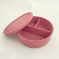 Boîte à lunch en silicone à 3 compartiments, capacité de 1000 ml, qualité alimentaire, hermétique, compatible micro-ondes/réfrigérateur/lave-vaisselle, contenants de stockage alimentaire