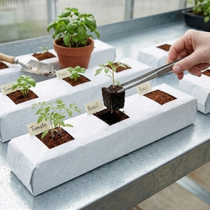 100 12 10 cm 12L Coir Grow <b>Bag</b> Heavy Duty Reusable Fabric Pots with Handle Customizable Capacity washed Plant Fiber - Product Image 4