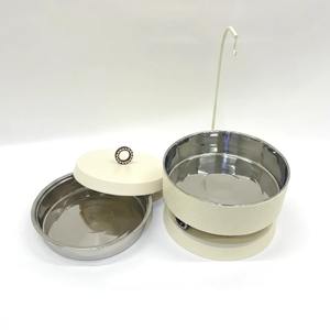 Plat chauffant rond en acier inoxydable antiadhésif de qualité supérieure, moderne et durable, avec couvercle, lavage à la main uniquement - Product Image 5