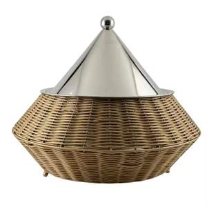 Tazón de Madera de Lujo para Servir con Tapa y Asa Dorada, Recipiente Decorativo para Frutos Secos, Caja de Regalo para Bodas - Product Image 6