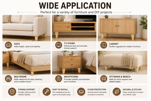 Decorative Hardwood Furniture <b>Legs</b> Durable Sofa <b>Support</b> Feet for Luxury Interior Outdoor Living Room Furniture & Home Decoration - Product Image 4