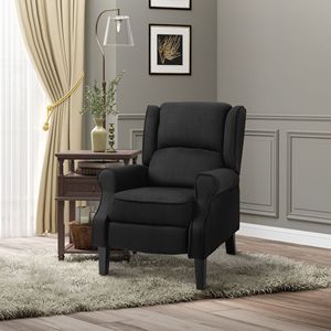 Manual Recliner Massage Chair with <b>Heat</b> Genuine Leather Upholstery <b>USB</b> Feature Remote Controller and Side Pocket Black - Product Image 2