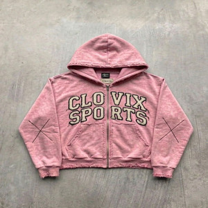 CLOVIX SPORTS Sweat-shirt à capuche zippé pour homme 100% coton, broderie de logo personnalisée, impression en relief, fournisseur en gros - Product Image 6