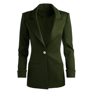 Blazer long pour femme, nouvelle collection automne, style européen et américain, haut de gamme, classique, en laine, simple boutonnage, pour tenue de sororité, vente en gros pour boutiques premium - Product Image 1