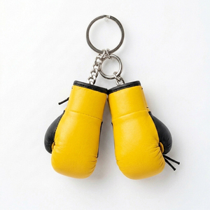 Porte-clés en cuir véritable et PU avec logo personnalisé, gants de boxe - doux, durables, couleur personnalisée, design de haute qualité, entraînement MMA - Product Image 3