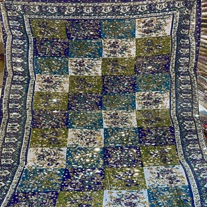Bufanda étnica de Otoño Invierno para mujer gruesa cálida de un solo lado multicolor estampado dibujado a mano trabajo a mano Color sólido Balochi al por mayor - Product Image 4