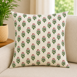 Premium Cotton Linen Floral <b>Cushion</b> <b>Cover</b> | Soft Printed Decorative Pillow <b>Cover</b> | Elegant Decorative Throw Pillow <b>Cover</b> - Product Image 2