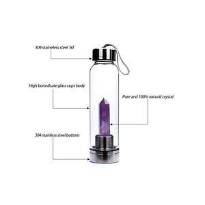 Collezione di Bottiglie d'Acqua in Vetro con Essenza di Pietra Naturale e Piatti - Product Image 5