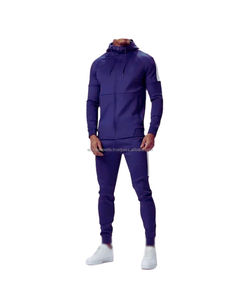 Ensemble de survêtement personnalisé pour hommes 2 pièces veste à fermeture éclair et pantalon de jogging impression de logo tenue de sport de gymnastique décontractée usine OEM - Product Image 1