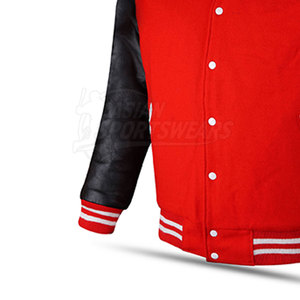 Vente directe d'usine, vestes universitaires en cuir de haute qualité avec logo personnalisé, manches longues, vêtements classiques de style Letterman, hiver, écologiques - Product Image 5