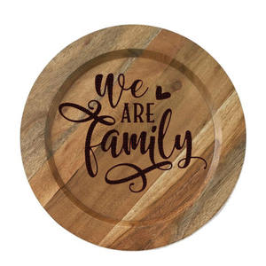 Plato de Madera Minimalista Grabado con Láser - Base para Plato de Cena de Madera Natural Sostenible - Decoración Moderna para Cocina Estilo Granja - Product Image 5