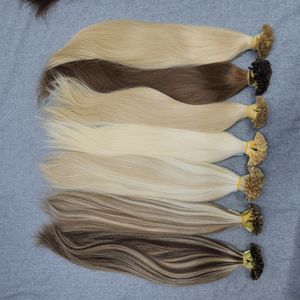 Extensiones de cabello humano 100% con punta plana superventas, cabello alineado con cutícula, longitud personalizada, estilo Natural - Product Image 4