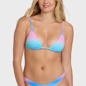 Women's Halter <b>Triangle</b> <b>Bikini</b> <b>Set</b> Eco-Friendly Spandex/Nylon Quick Dry Breathable Beaded Vibrant Colors Two Piece Swimwear - Product Image 3