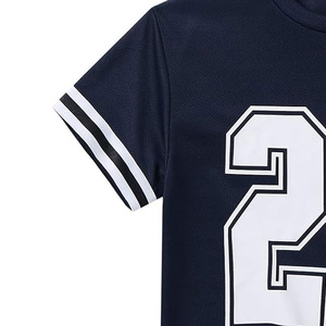 Nouvelle conception, logo personnalisé, ensemble vintage en coton 100% écologique, coupe classique, t-shirt et short d'été à manches courtes - Product Image 3