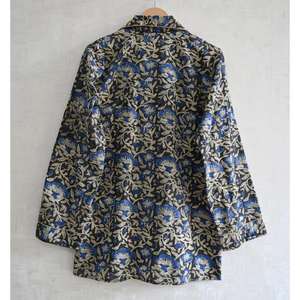 Ensemble de pyjama élégant en coton imprimé à la main pour femmes, vêtements de nuit confortables pour un confort quotidien - Product Image 5