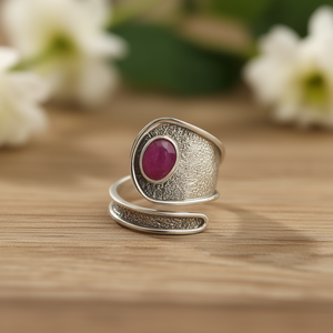 Anillo de moda ajustable con rubí de 5.0 gramos - Product Image 3