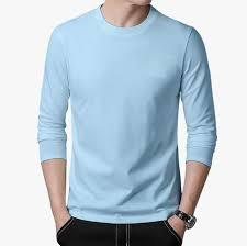 T-shirt basique confortable à col rond, coupe classique pour un usage quotidien, doté de manches longues douces. - Product Image 3