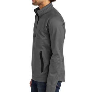 เสื้อสเวตเชิ้ตถักสำหรับผู้ชาย ผ้าฝ้าย 100% แขนยาว สวมใส่สบายสำหรับฤดูหนาว ดีไซน์ใหม่ สไตล์ลำลอง เสื้อฮู้ดแบบซิปครึ่งตัว ผ้าฟลีซ - Product Image 2