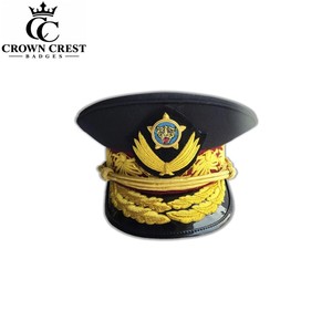 Casquette CROWN CREST Peak Cap noire avec broderie dorée et emblème de tigre, chapeau pour homme adulte - Product Image 1