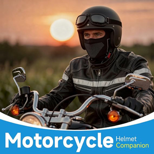Cagoule de moto personnalisée sans couture, respirante en maille, masque intégral coupe-vent, doublure de casque de motard, bonnet-foulard - Product Image 4