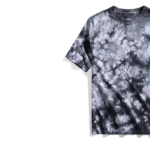 Best Quality Custom Logo Men's <b>Tie</b>-Dye Short Sleeve T-Shirt O-Neck Casual <b>Knitted</b> Regular Fit Patterned Black White 2026 - Product Image 4