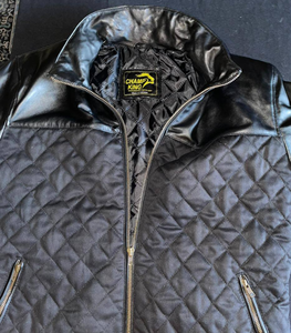 Veste pour homme Champ King en cuir de mouton et matelassée avec poches et fermeture éclair - Product Image 2