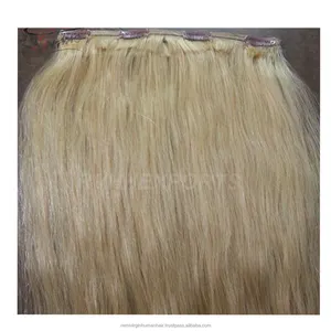 16-18 Inch Clip-On Haarverlenging Natuurlijke Multicolor Lang Steil Haar